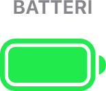 Grønt batteriikon
