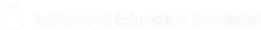 Apple Education Specialist white logo