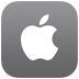 Apple white and grey logo