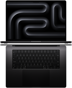 Flere MacBook Pro som viser den store skjermen og den slanke designen
