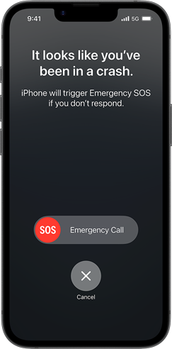 Demonstrasjon av Registrering av ulykke på iPhone 16e