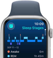 Apple Watch Series 9 viser informasjon om søvnstadier