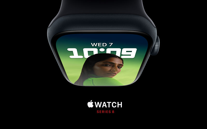 Apple Watch Series 8 seen from the front