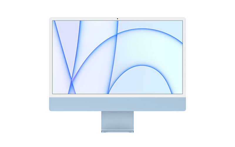 Blue desktop display